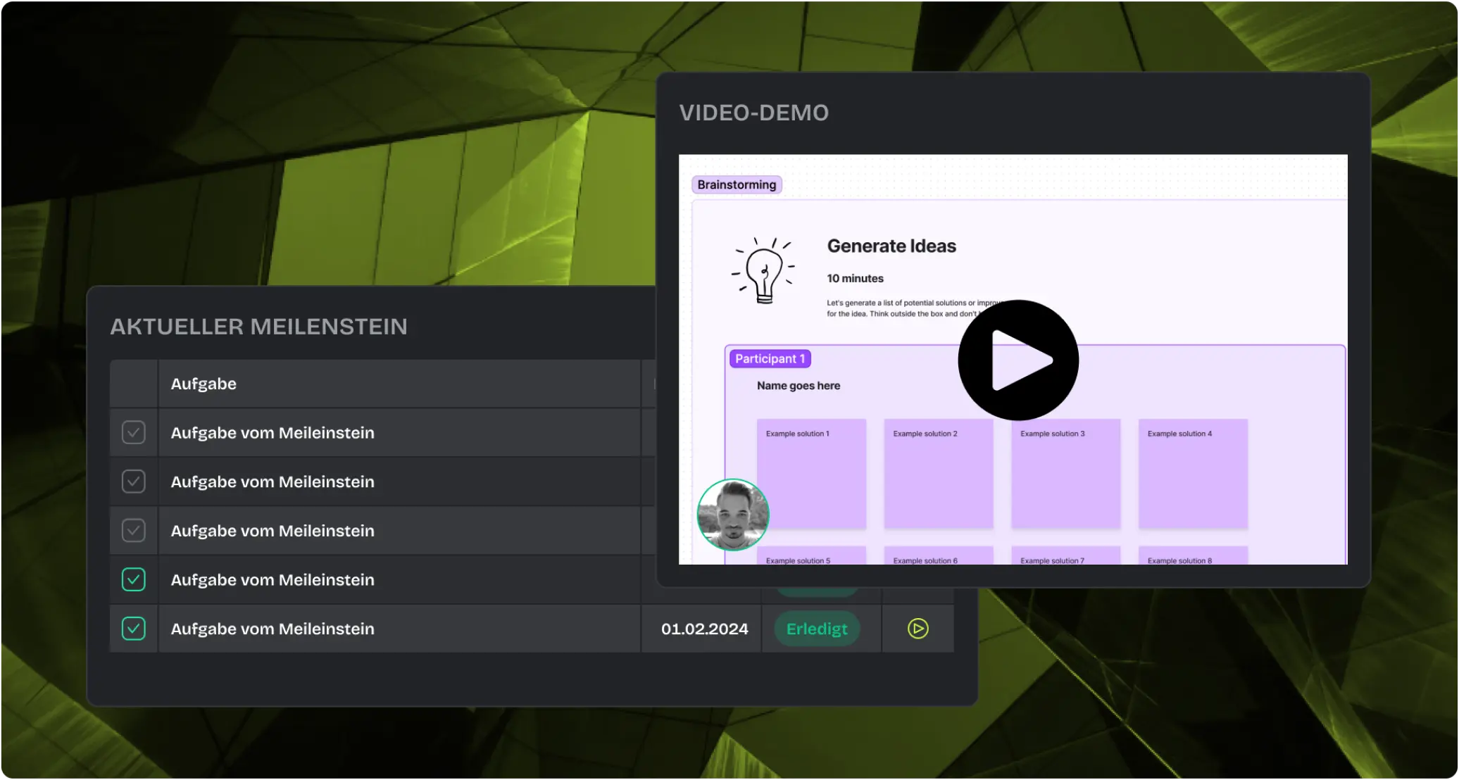 Status und Video unserer Plattform